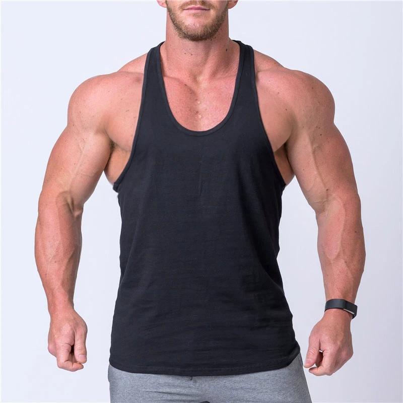 

Casual Joggers Clothes Musle Guys Bodybuilding Fitness Boy Tank Top Workout Vest Undershirt Sleeveless Shirt Solid Color Vest