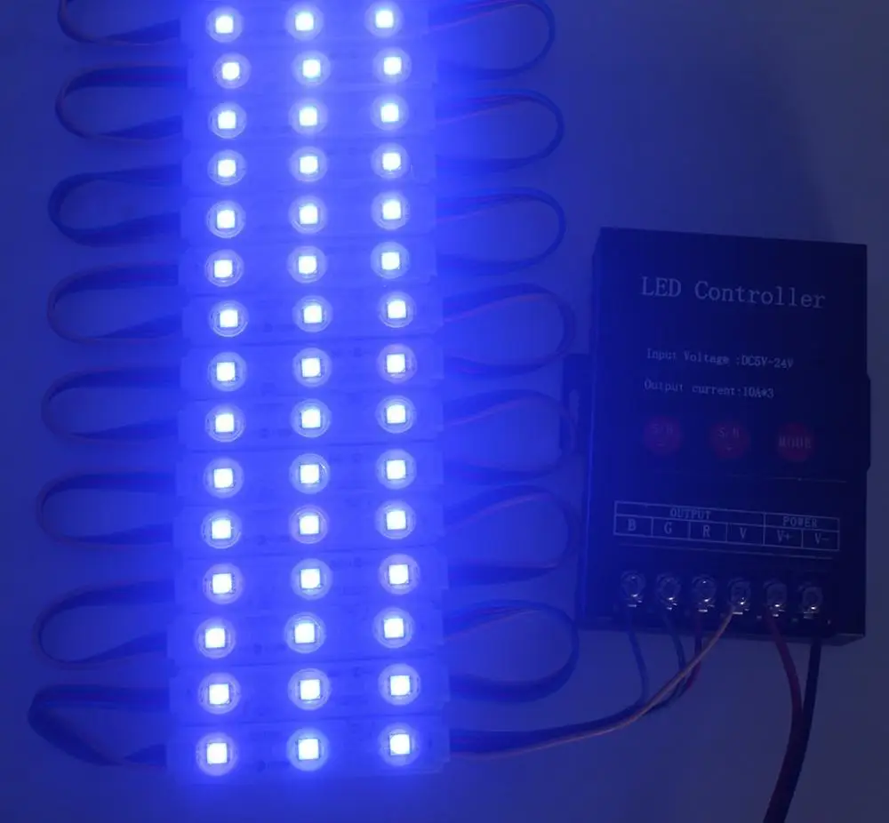 200 шт. 12 В 5050 SMD 3 Светодиодный модуль RGB меняющий цвет водонепроницаемый