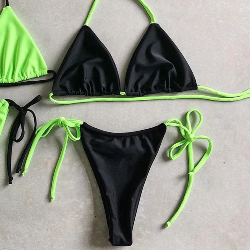 

Bikinx Neon BikiniThong High Cut Swimwear Women Sexy Push Up Brazilian Swimsuit Female Bathing Suit Micro Bikini 2020