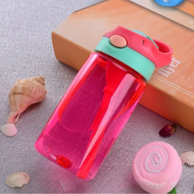 480 мл детские спортивные бутылки для воды с соломой портативные питьевой BPA