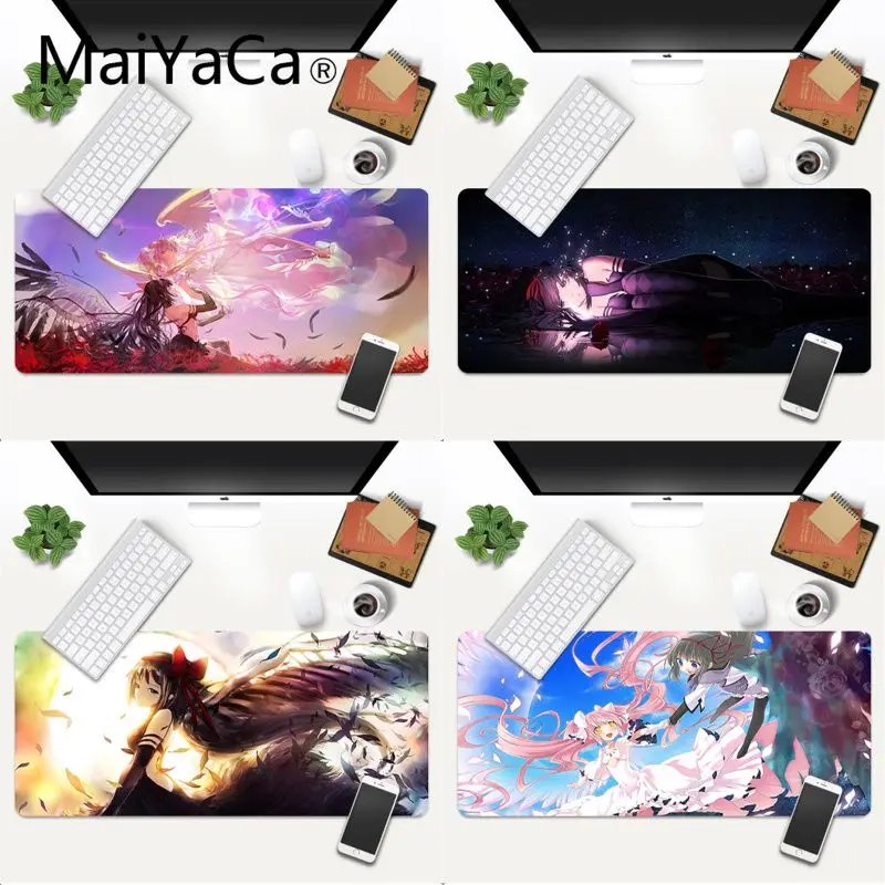 

MaiYaCa Homura Akemi girl красивый коврик для мышки в стиле аниме игровой коврик для мыши геймер большой Deak коврик 600x300 мм в качестве рождественского по...