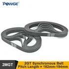 POWGE 10 шт. 186188190192194 GT2 зубчатый ремень W = 36915 мм T = 9394959697 2GT замкнутому циклу синхронного ремня 188-2GT 186-GT2