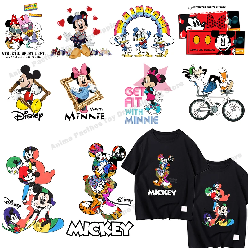 Нашивки для глажки с Микки Маусом диснеевские Минни Лидер продаж нашивка одежды