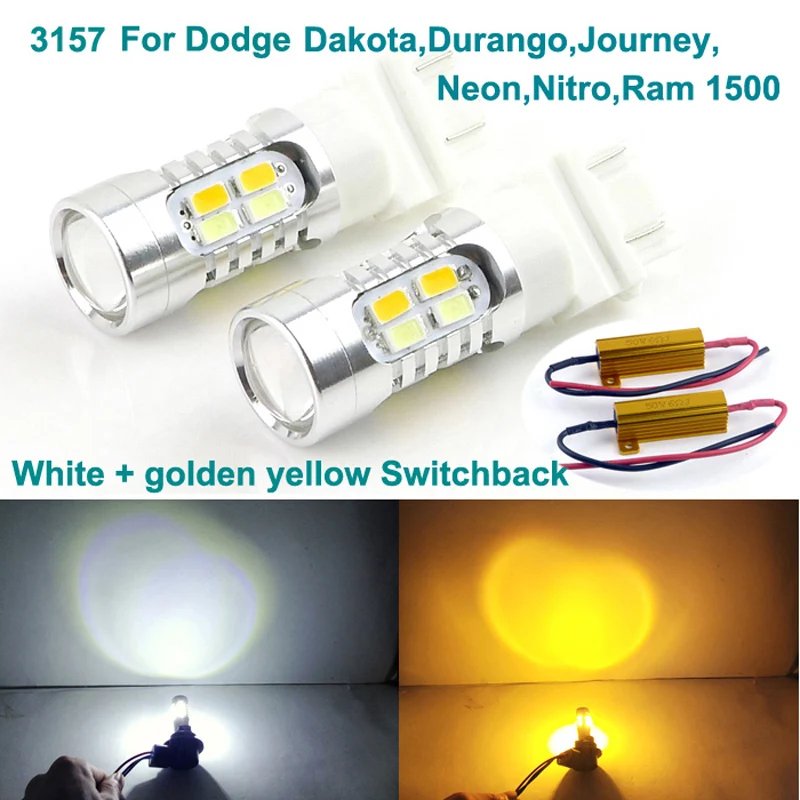 Для Dodge Dakota Durango Journey Neon Nitro Ram 1500 3157 двойной цветной СВЕТОДИОДНЫЙ Переключатель DRL