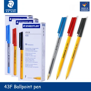 Германия Staedtler Stick 430F 0,5 мм 10 шт.лот шариковая ручка красныйсинийчерный канцелярские принадлежности для школы и офиса