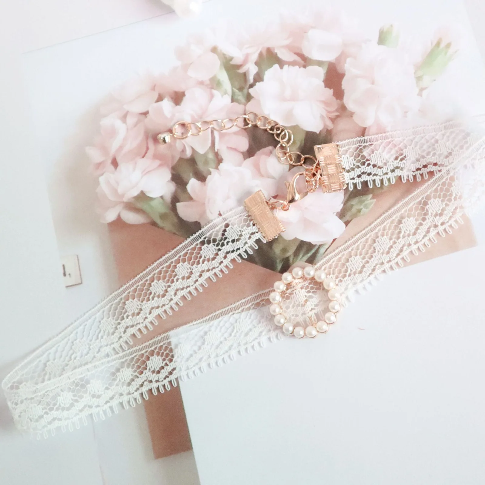 

Романтичное Белое кружево колье ожерелье ювелирные изделия для женщин подружки невесты Одежда для свадьбы, дня рождения ювелирные изделия ...