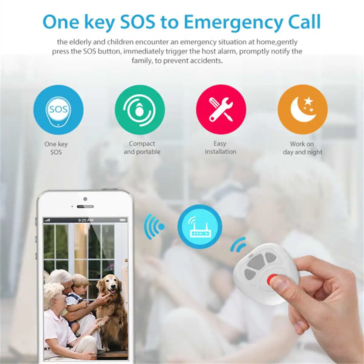 4 клавиши Z Wave Smart SOS Кнопка тревоги беспроводное устройство безопасности пульт дистанционного управления SOS кнопка аварийного вызова датчик домашней автоматизации