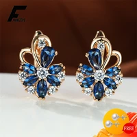 fuihetys classic drop earrings 925 silver jewelry with zircon gemstone ear ornaments for women wedding party gift accessories