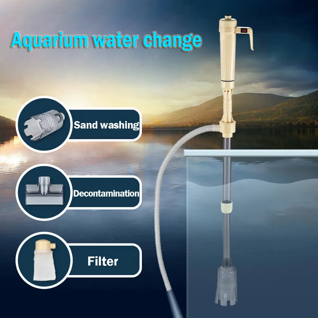 Модный электрический аквариумный гравий очиститель для аквариума насос замены