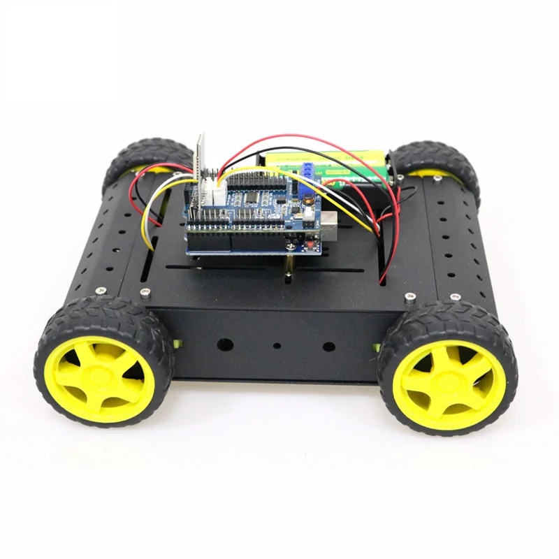 WiFi/Bluetooth/Handle Control C400 RC 4wd Smart Car Chassis with R3 Board+2/4 Road Motor Driver Board for Arduino DIY Robot enlarge