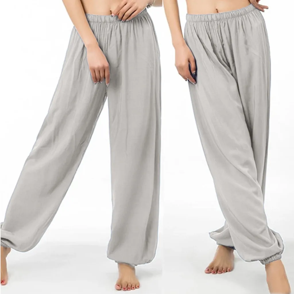 Брюки для йоги спортивный стиль эластичные женские повседневные спортивные