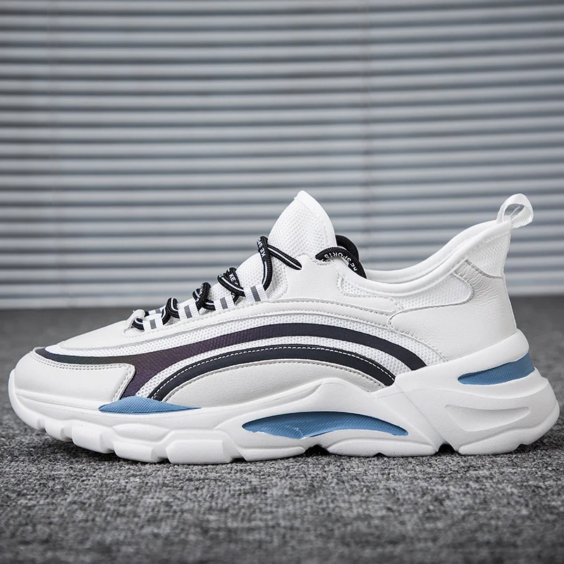 

Кроссовки мужские сетчатые, повседневная обувь для отдыха, черные, модные белые, на лето