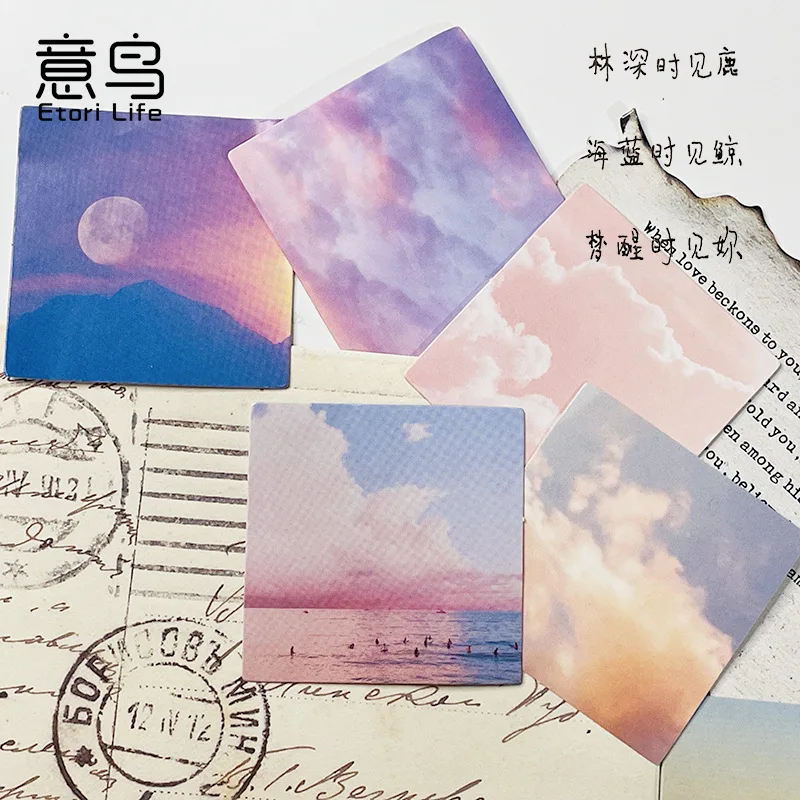 56 шт., декоративные наклейки в виде облаков