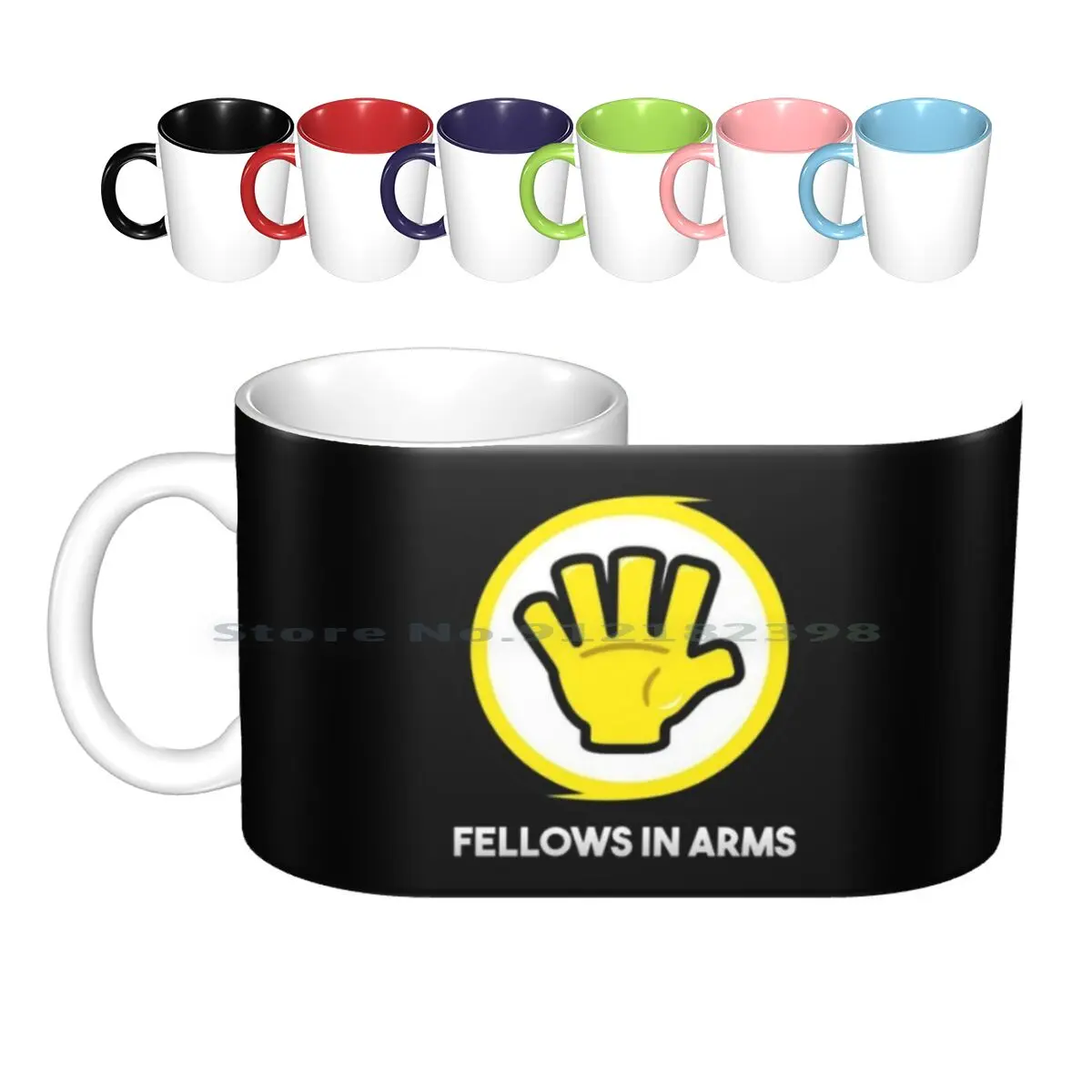 

Fellows In Arms ( White On Black ) Ceramic Mugs Coffee Cups Milk Tea Mug Fellows In Arms Arms Esports Esports Team Esports Arms