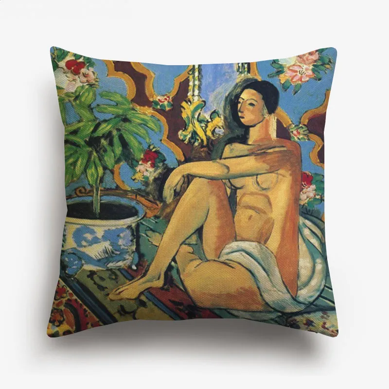 S Henri Matisse картины наволочки для подушек женщина с шляпой открытое окно художественная Подушка Чехол для дивана декоративная наволочка чехол - Цвет: S