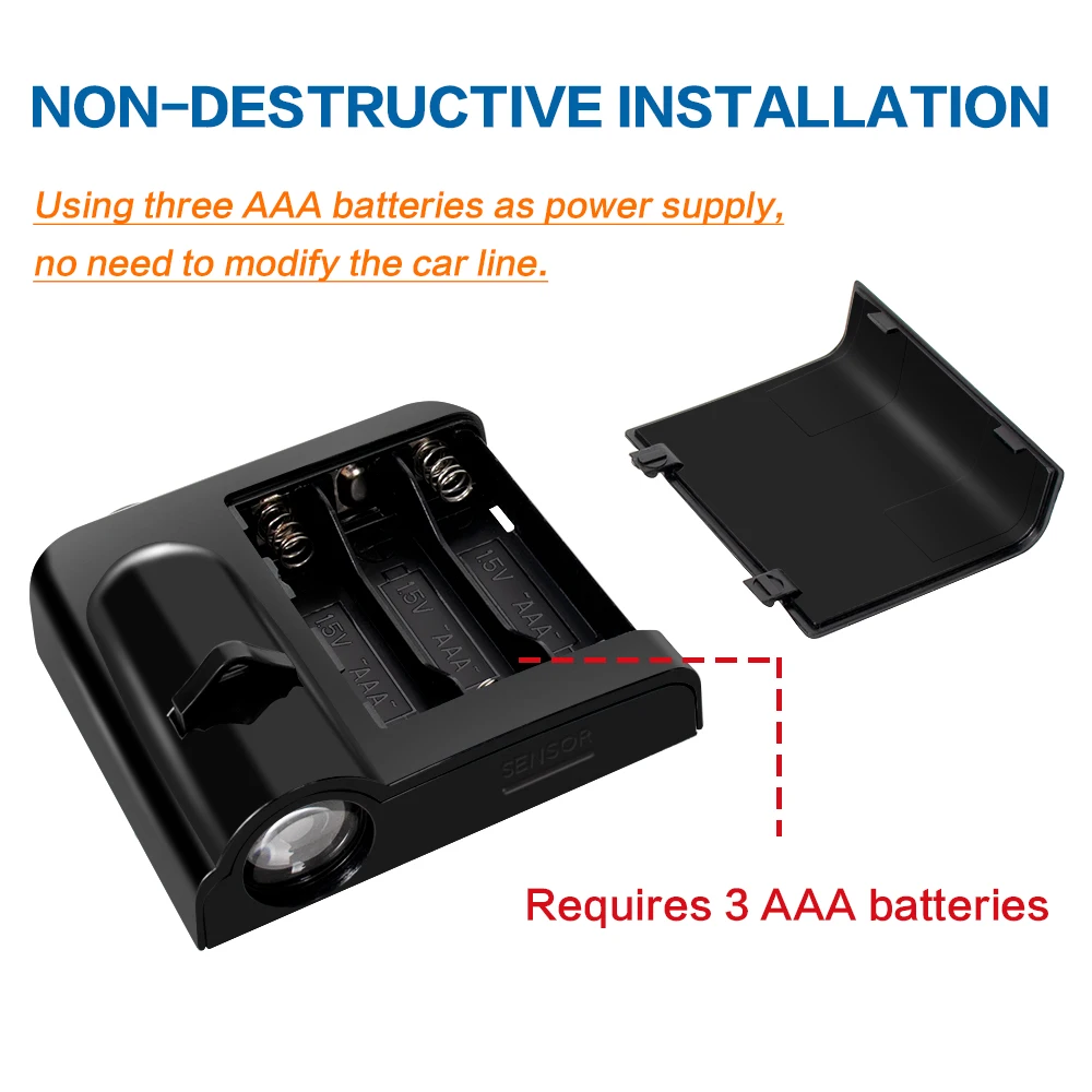 2 шт. Беспроводной Led пригласительные огни в дверь автомобиля светильник лазерные