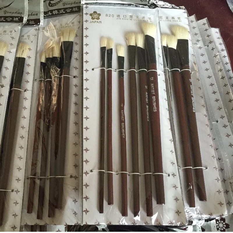 6 шт. шерстяная кисть разных размеров клей для щеток золотые листья хорошее