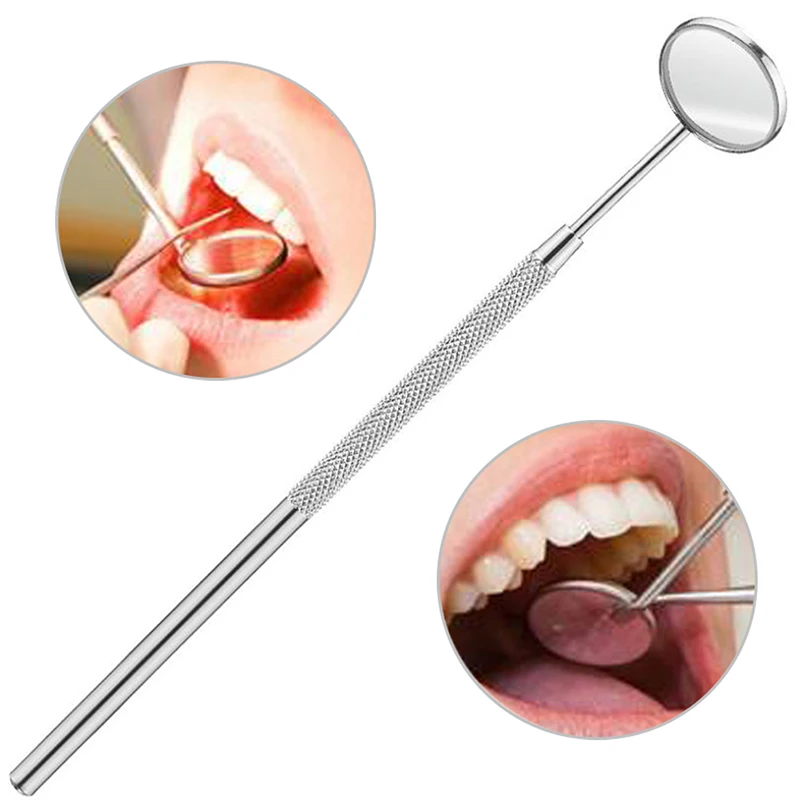 

Dental Mirror Stainless Steel Teeth Hygiene Mouth Inspection Oral Care Accessories