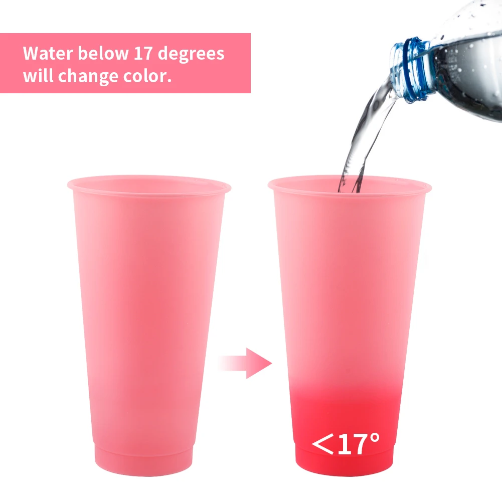 Многоразовая пластиковая бутылка для воды 5 шт. меняющая цвет холодная чашка 700 мл