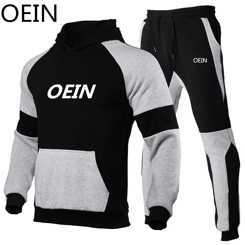 

OEIN Спортивная одежда Мужская толстовка + брюки осень/зима 2021 Повседневная Спортивная одежда Мужская спортивная одежда для спортзала мужски...