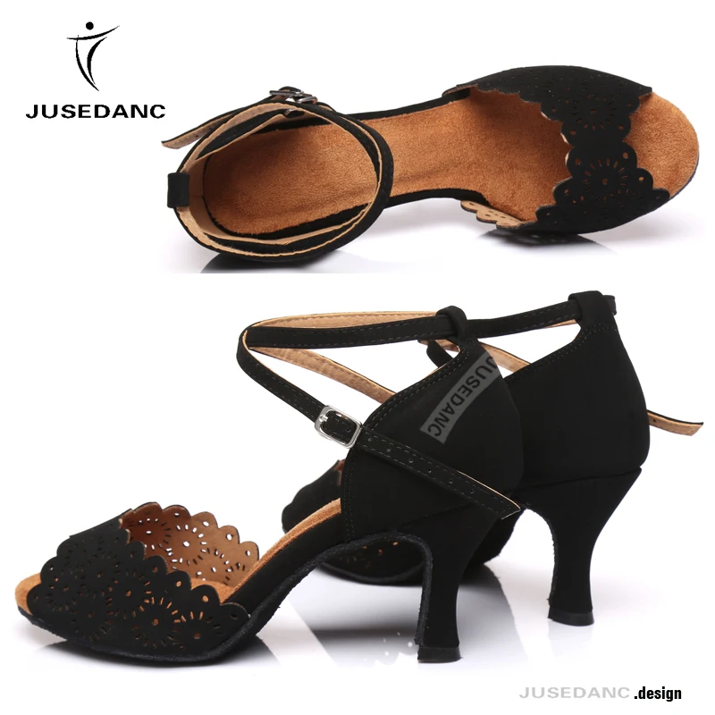

Latin Dance Shoes For Girls Samba Heels Sexy Salsa Dancing Shoes Latin Heels Sneakers Dance Black JuseDanc