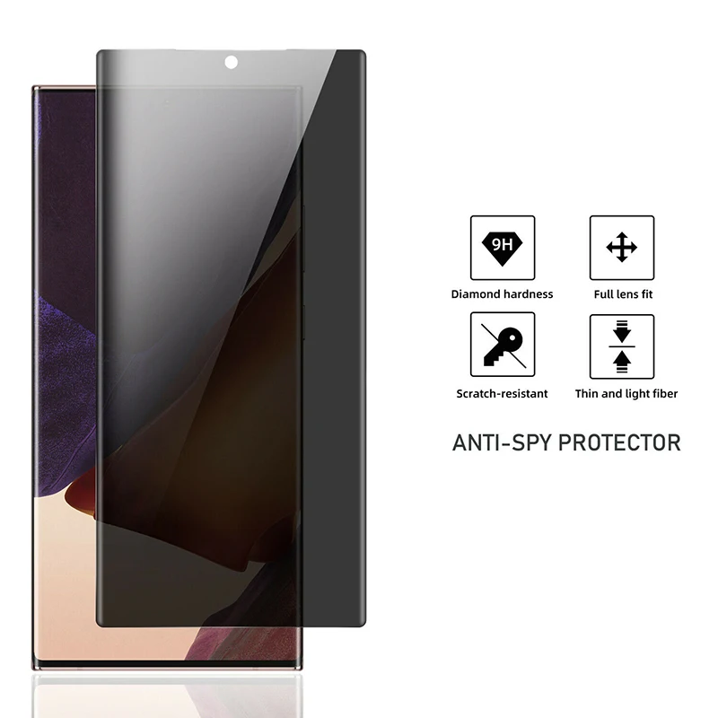 Антишпионское Защитное стекло для экрана Samsung Galaxy Note 20 Ultra 5G HD закаленное