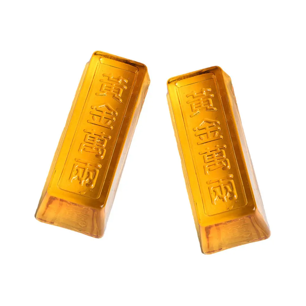 

2pcs Simulation Gold Brick Creative Fake Gold Bar Ornament for Home Office