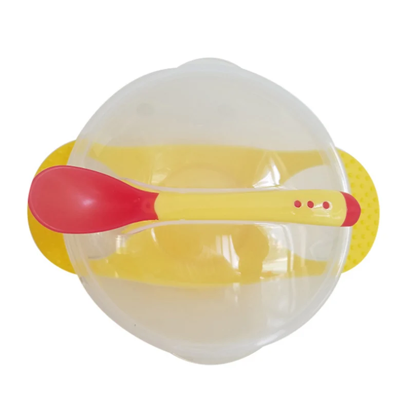 3 шт./компл. Детские чаша крышка Ложки Посуда комбинезон с длинными рукавами