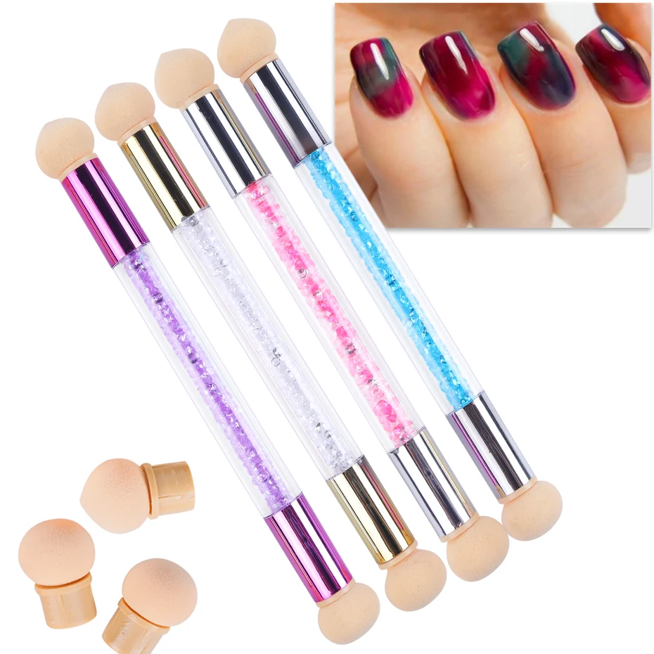 

Dual-ended UV Gel Painting Nail Gradient Brush Nail Art Sponge Pen Manicure Tool