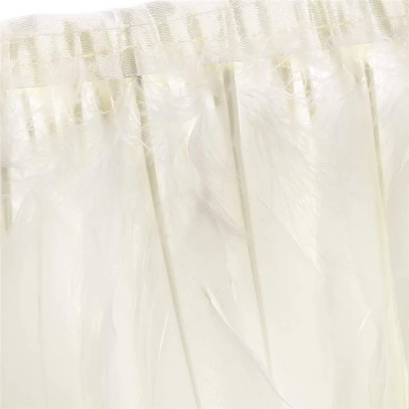 Украшение лентами из белого гусиного пера 2 м/лот 15-20 см перья сделай сам для