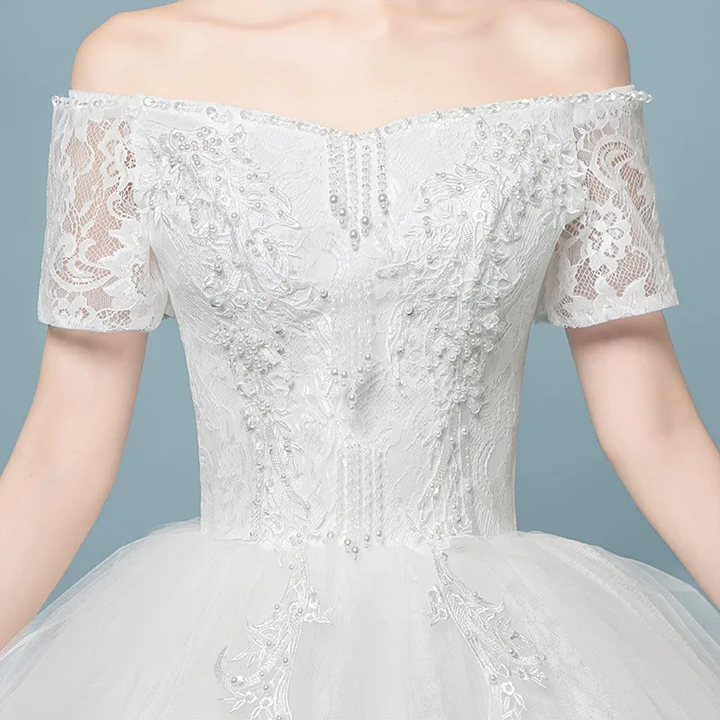 

Vestido de novia 2019 Luxury Princess Ball Gown Wedding Dress V Neck Cap Sleeve Crystals Sparkly lace Wedding Gowns Plus size