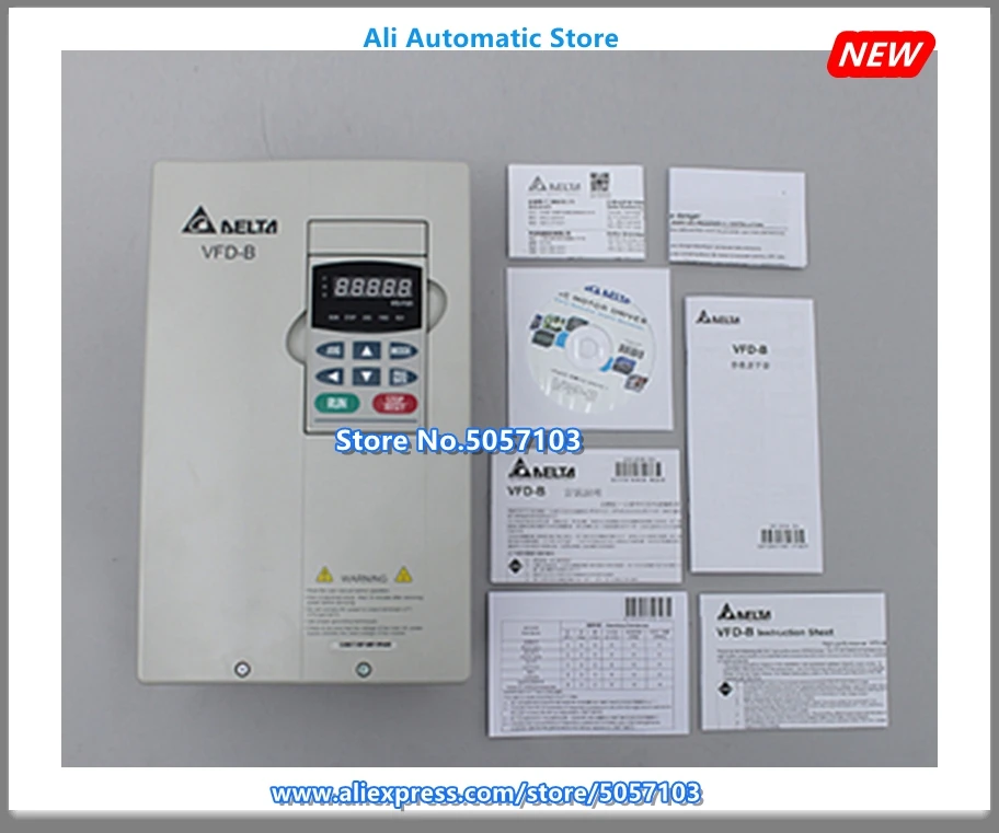 VFD022B43B 380V 2.2KW 3HP 5.5A VFD B Инвертор AC привод 3 фазы 400 Гц Новый|Кронштейны| |