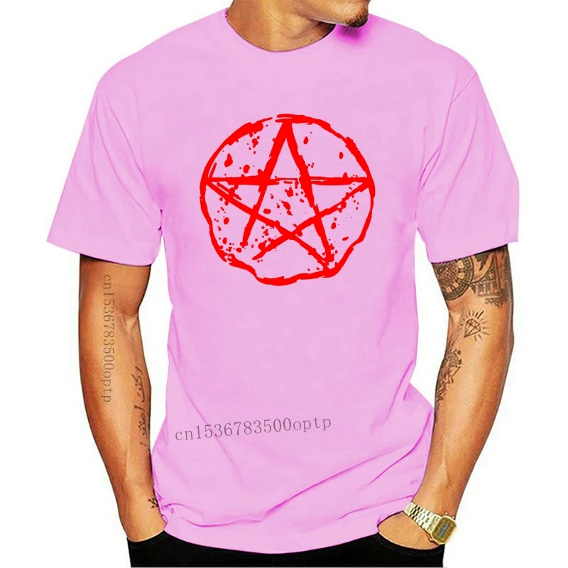 

New Pentagram T-Shirt Screenprinted S-2Xl Rock Goth Punk Metal Gothic Emo Mens Women Tops 2021 Unisex Funny Tee Shirt