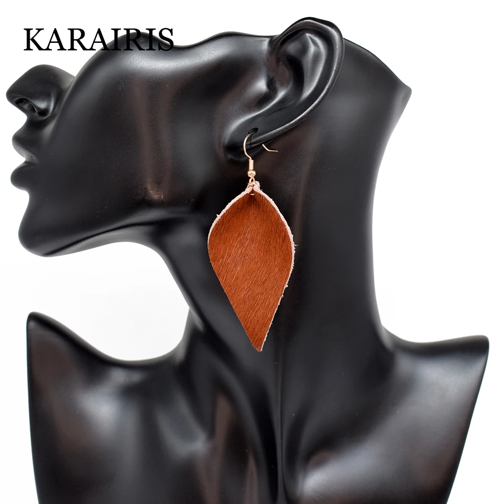 KARAIRIS/серьги из конского волоса натуральной кожи для женщин новые трендовые