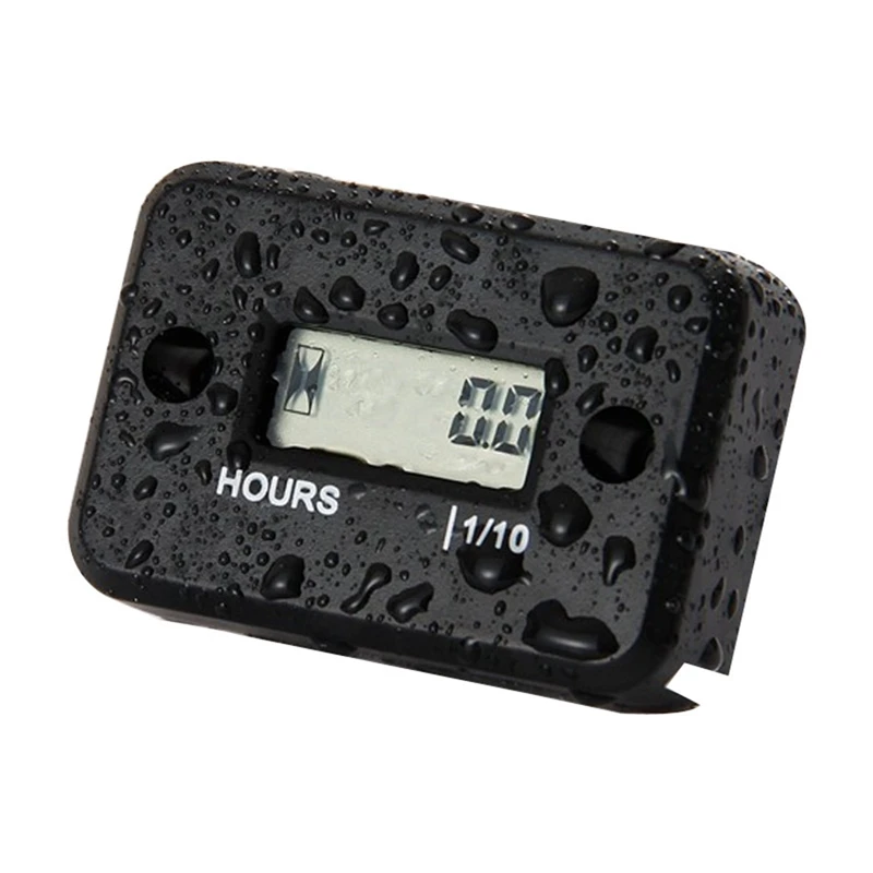 

Protable Inductive Digital Hour Meter Waterproof Engine Gauge Hour Meter LCD Display for Bike Motorcycle ATV Boat Generator