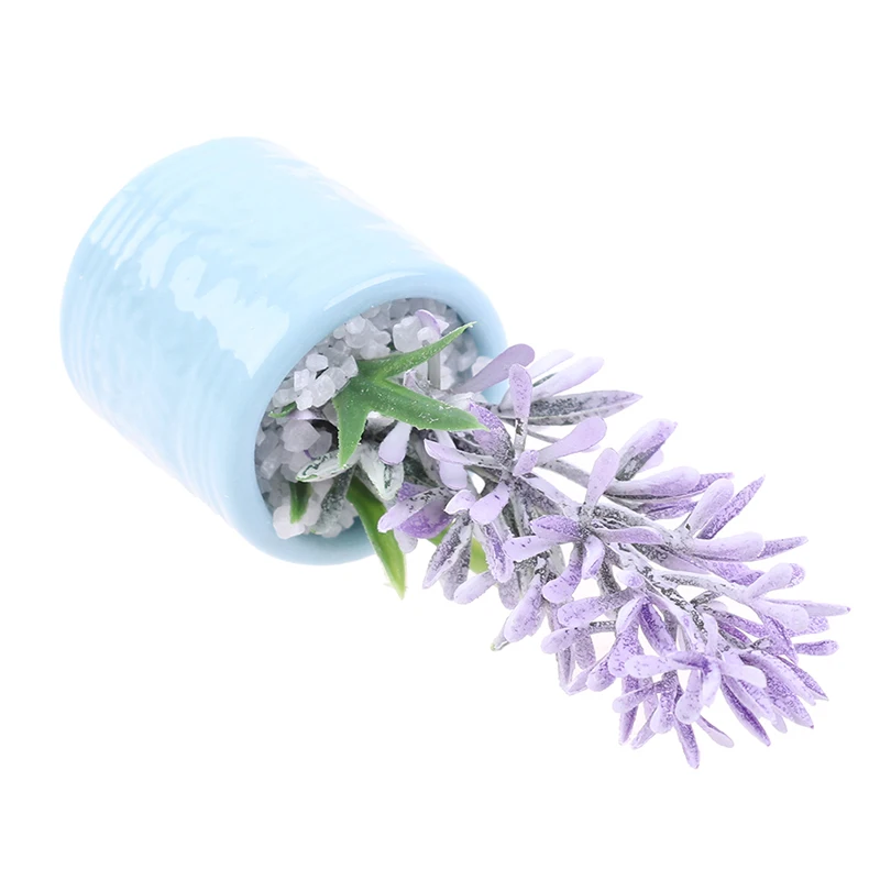 

Mini Potted Plant Flowers Pot DollHouse Decor Bonsai Model Kids Play Toys 1:12 Doll House Miniature Furniture Ornament