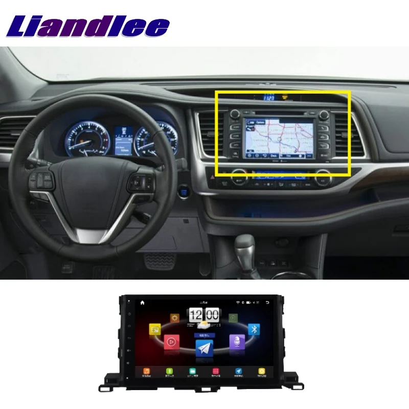 Для Toyota Highlander XU50 Kluger LiisLee Автомобильный мультимедийный ТВ DVD GPS аудио Hi Fi Радио