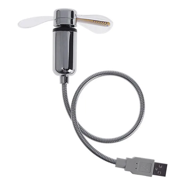

Handheld Mini USB Fan Portable Gadgets Flexible Gooseneck LED Clock Cool For Laptop PC Notebook Powerbank Real Time Display