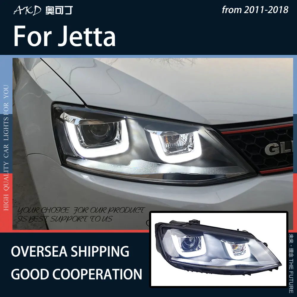 

AKD Car Styling For Jetta Sagitar MK6 2012-2016 LED Headlight DRL Fog Lamp Turn Signal Light Low and High Beam Projector Lens