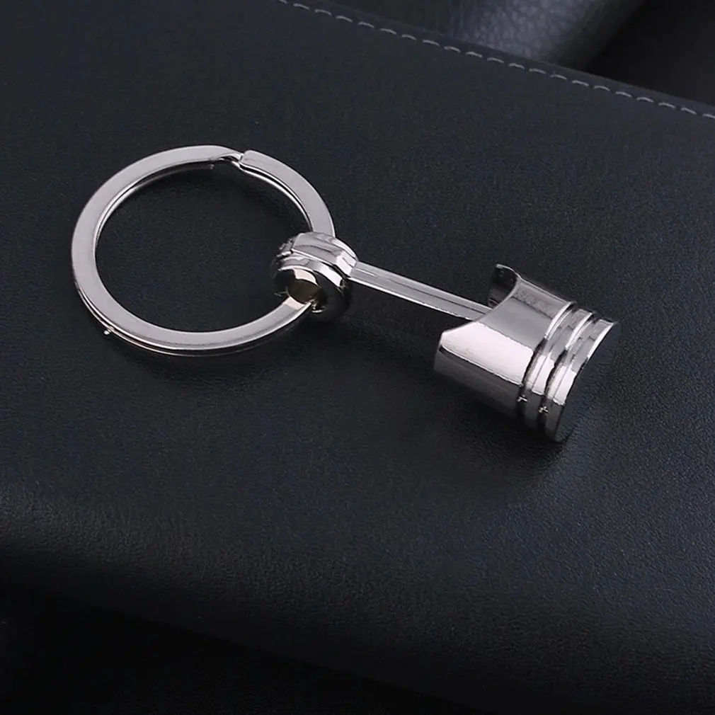 

Metal Keychain Automobile Piston Key Ring Creative Gifts Personality Engine Modified Piston Car Accessories Keyring