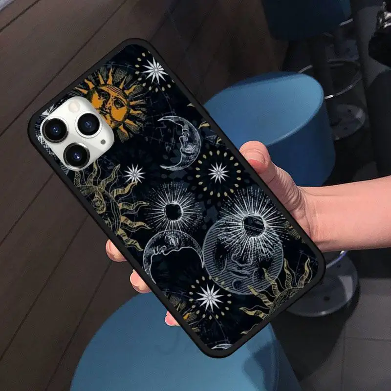 

Witches moon Tarot Mystery totem Phone Case For iphone 7 8 12 11 XR XS pro Max Mini plus Soft silicone cover shell funda
