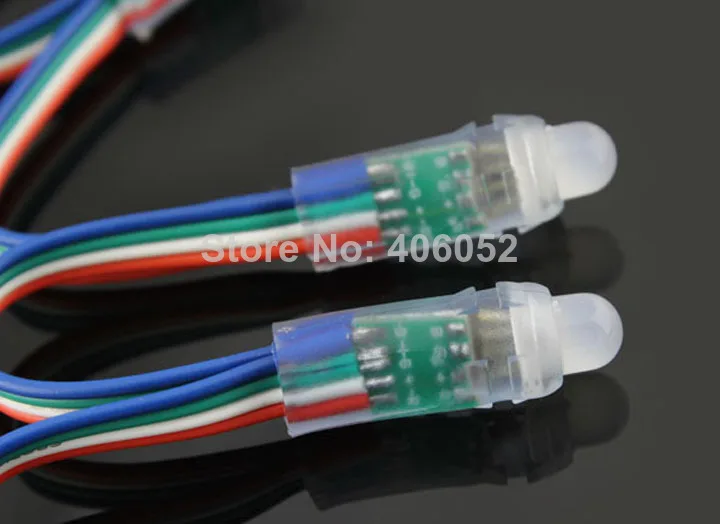1000 шт. 12 мм LPD9813/LPD6803 пиксельный модуль IP68 Водонепроницаемый DC5V полный цвет 50 шнур