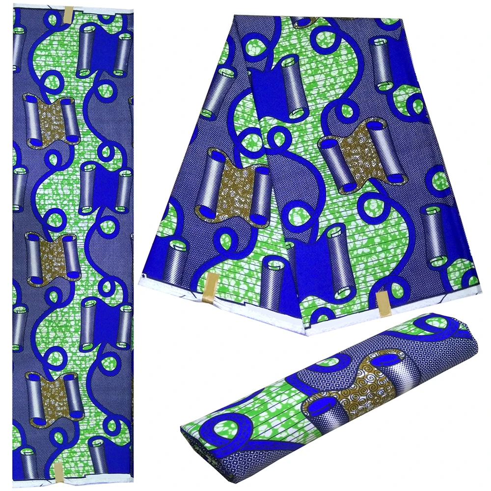 

Veritable Wax African Fabric 6 yards Polyester Ankara African Print Wax Fabric