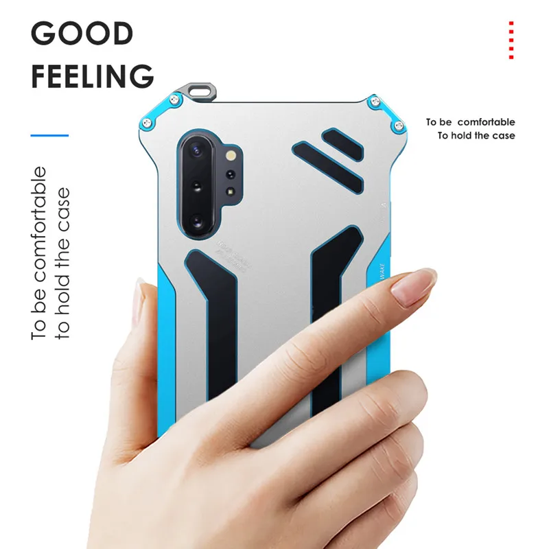

R-Just Armor Metal Case For Samsung Galaxy Note 20 10 S20 Ultra S10 S9 S8 Plus S10e Shockproof Cover for Galaxy Note 9 S7 Edge