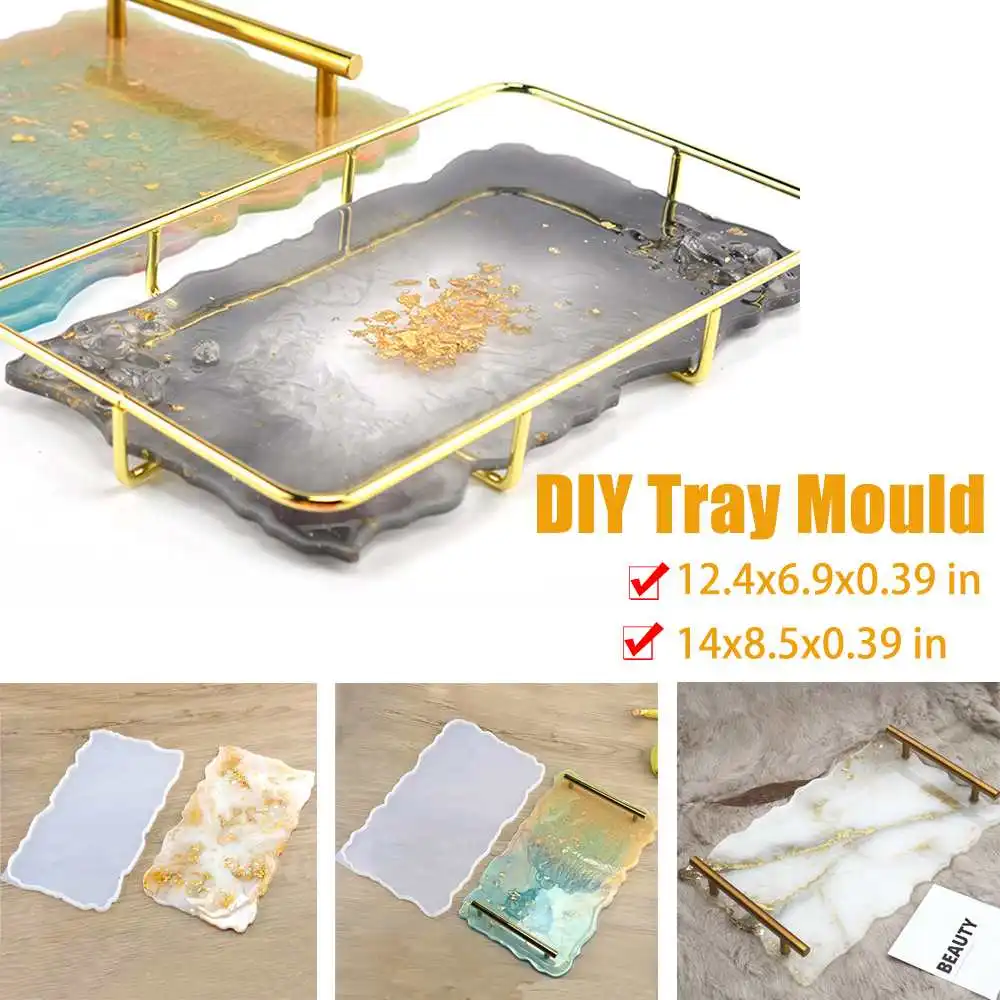 Большой поднос для фруктов чая клея силиконовая форма набор из смолы рукоделия