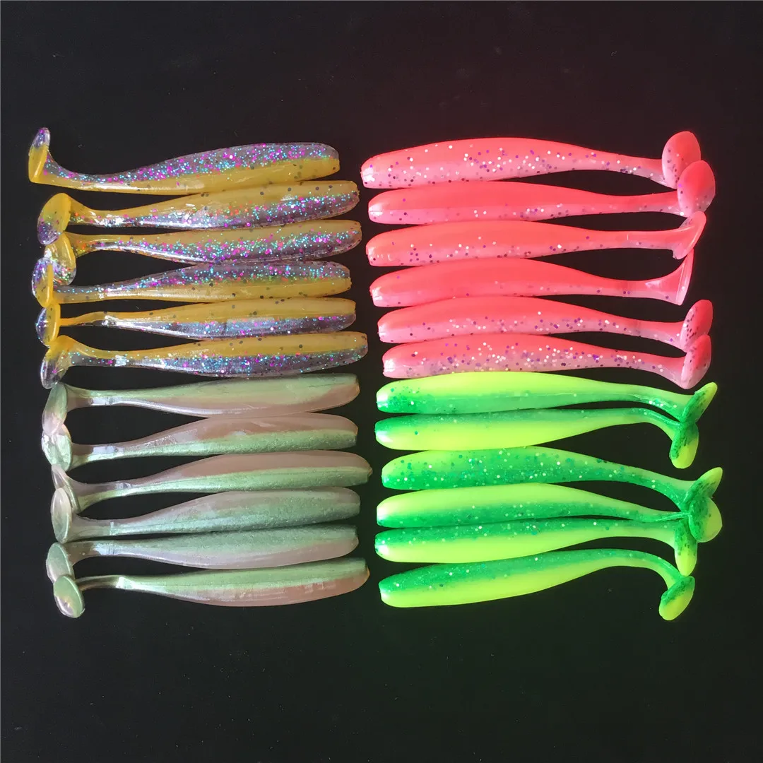 

Noeby 24pcs 7.5cm 2g SwimBaits Silicone Artificial Double Color Wobblers Carp Fishing Soft Lures