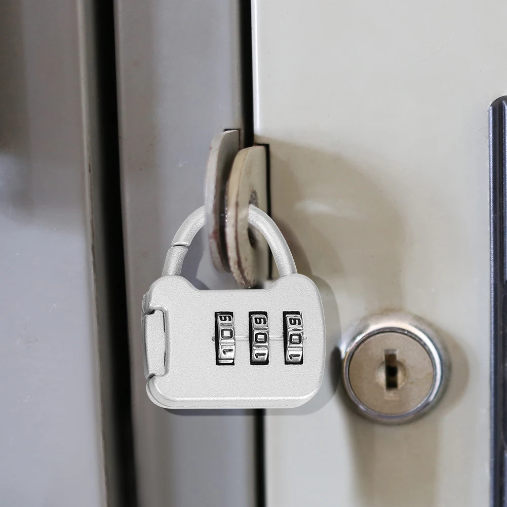 

Zinc 3 Digit Code Combination Password Lock Mini Carrying Luggage Case Lock