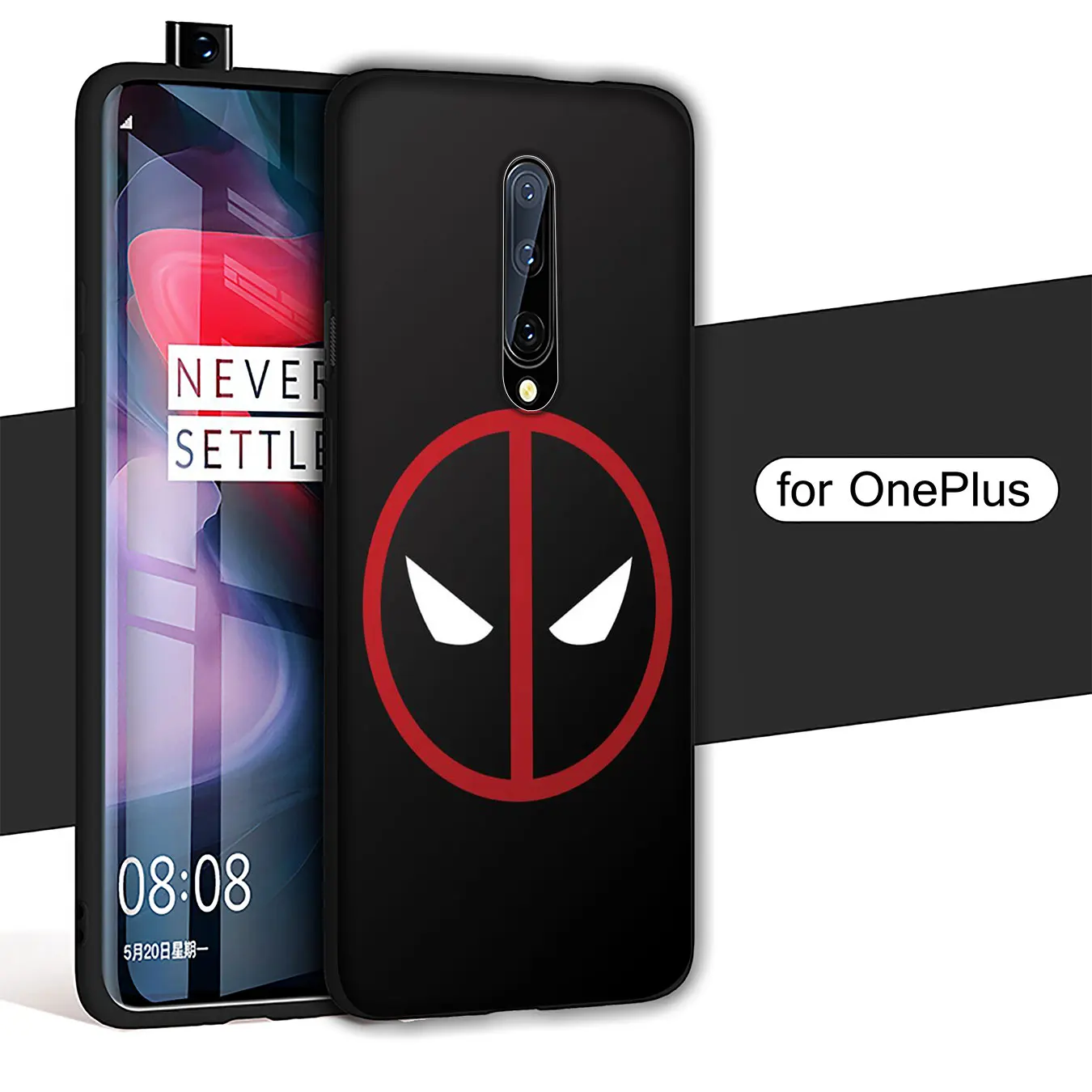 IYICAO Дэдпул Marvel Мягкий силиконовый чехол для телефона Oneplus 7T 7 Pro 6T 5T TPU черный One Plus |
