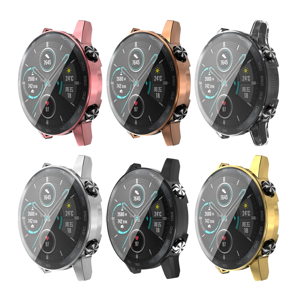 

360 Clear Silcone Ultra Slim Soft TPU Watch Cover Case For HuaWei Honor Magic Watch 2 46mm Screen Protector
