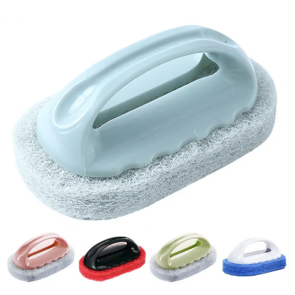 

Kitchen powerful decontamination with handle sponge bottom cleaning brush bathroom bathtub pot washing brush tile wipe sponge